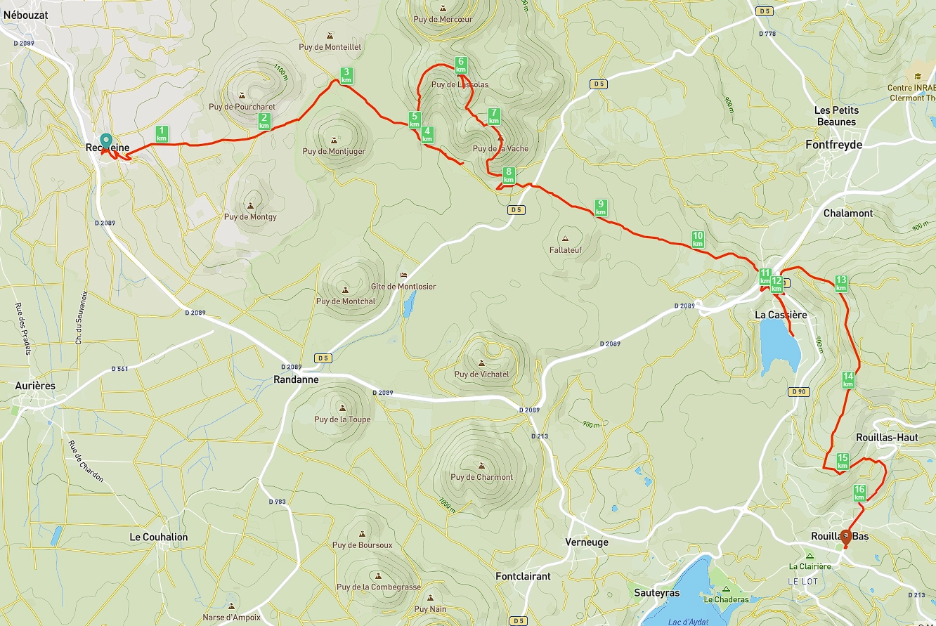 Carte du parcours - jour 3